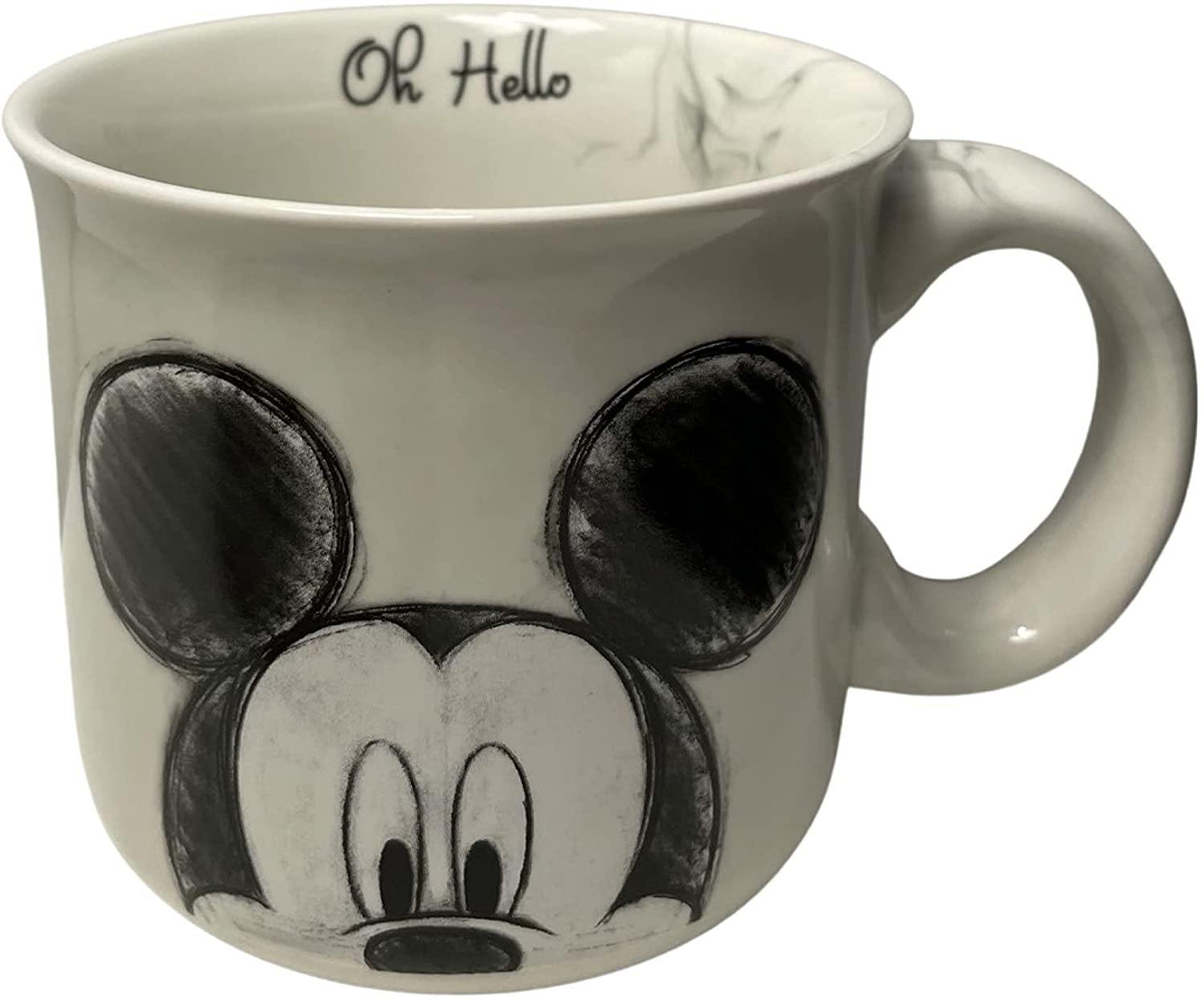 Mickey Mouse "OH HELLO" Black & White Style Mug