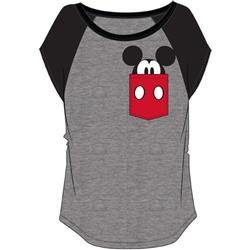 Mickey Mouse Pocket Juniors Plus Shirt Gray