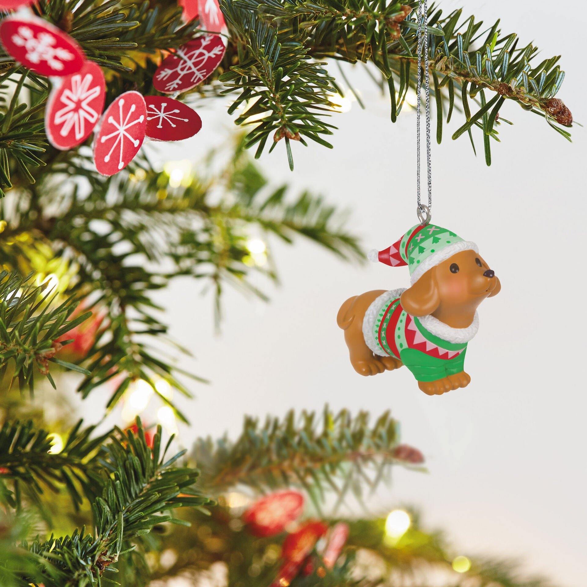 Mini Dressed Up Dachshund Ornament 1"