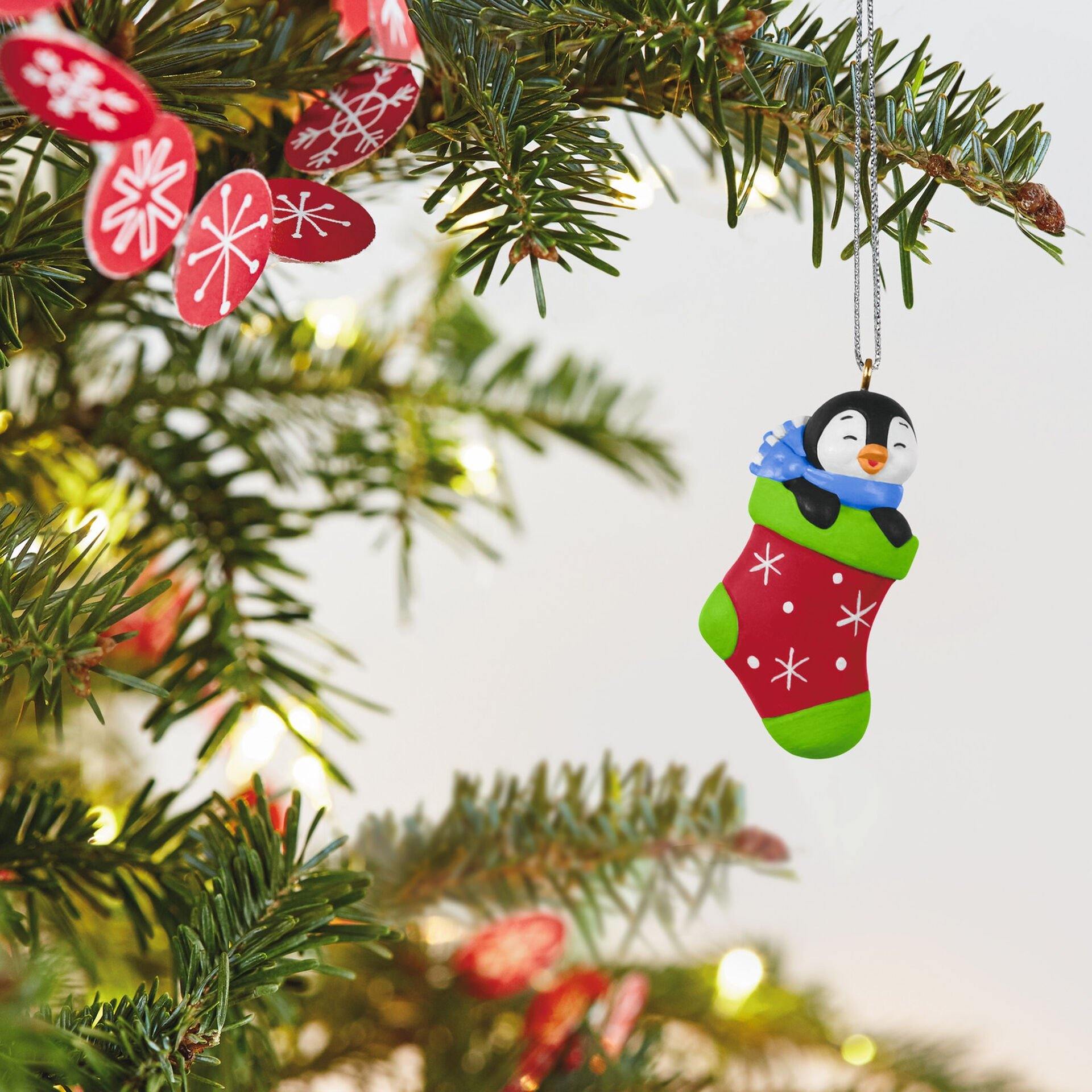 Mini Petite Penguins A Snuggly Stocking Ornament, 1.34"