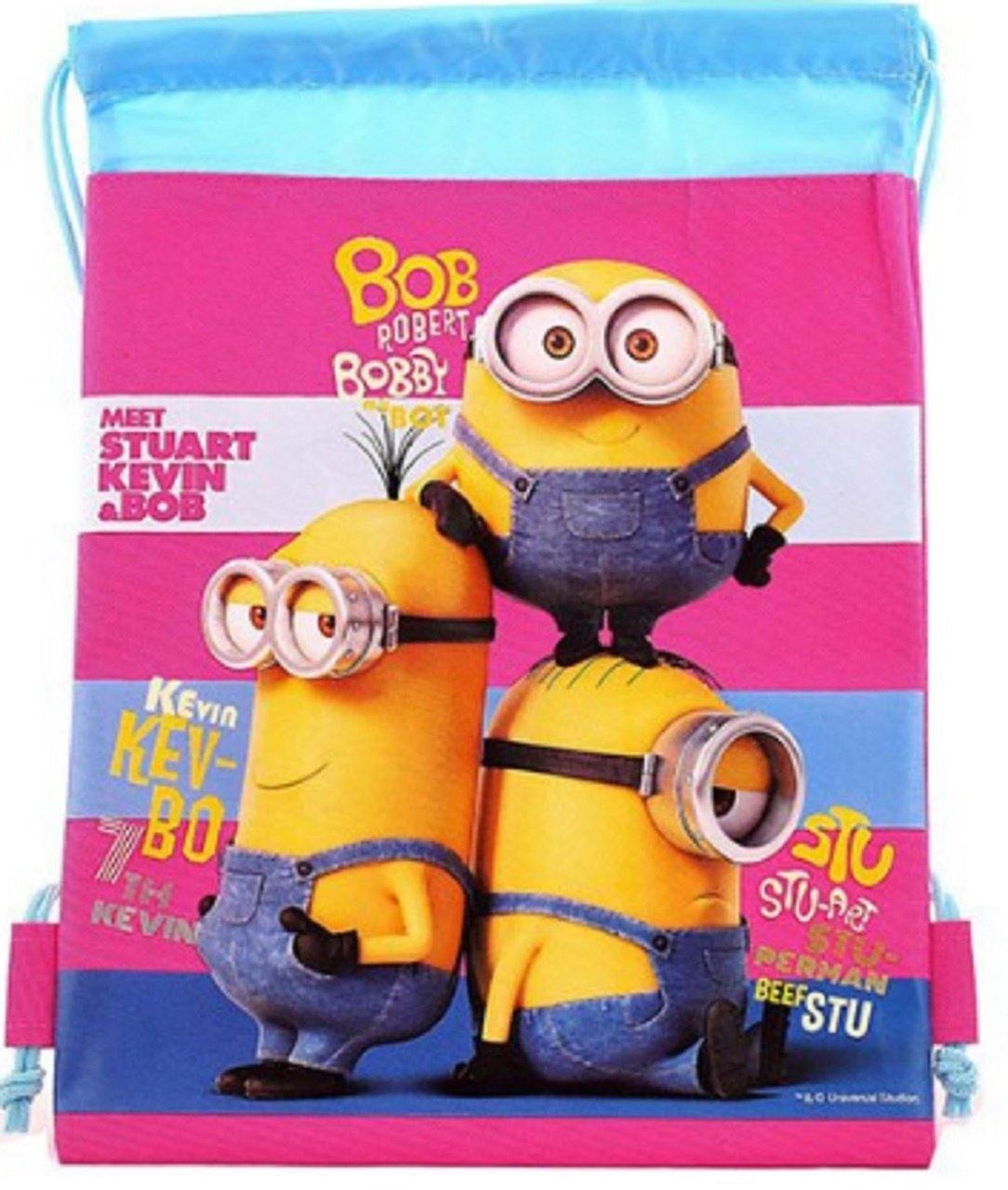 MINIONS Drawstring Backpacks PINK