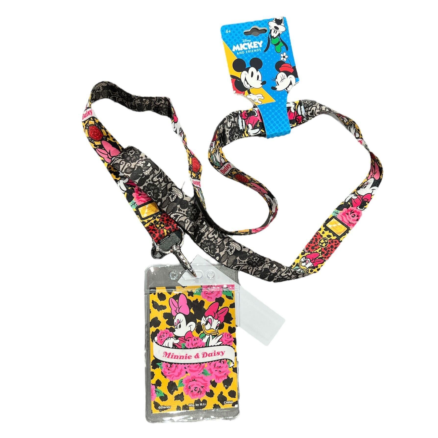Minnie & Daisy Roses and Animal Print Lanyard