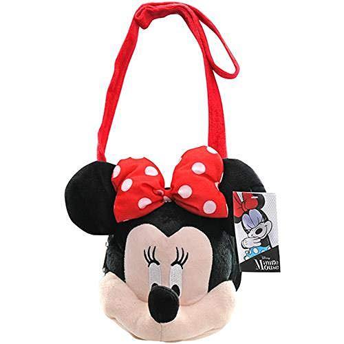 MINNIE HEAD SHAPED RED PLUSH SHOULDER BAG