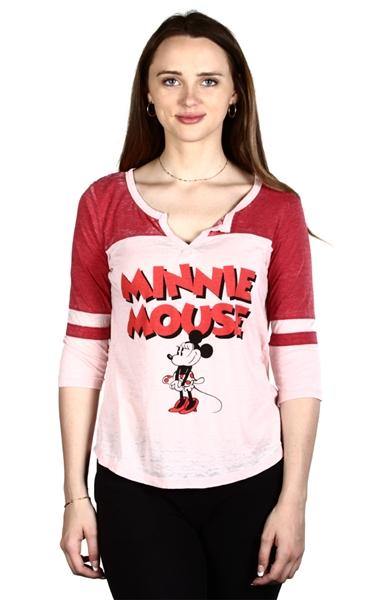 Minnie Mouse Juniors 3/4 Sleeve Top
