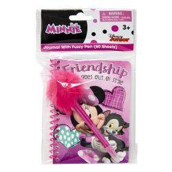 MINNIE SPIRAL NOTEBOOK WITH FEATHER PEN