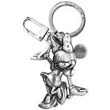 Minnie Waving Metal Keychain