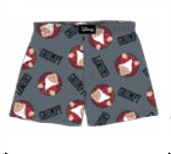 Disney Men's Boxer Grumpy Face Grey