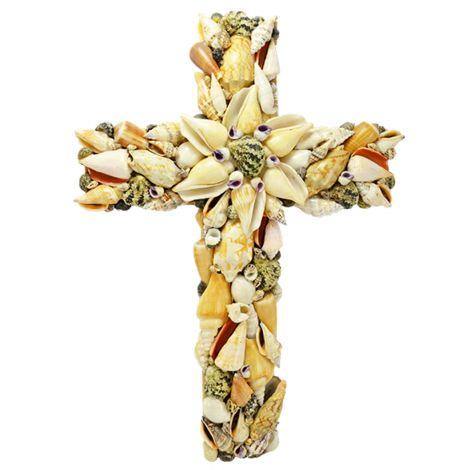 Natural Shell Cross 16 Inch