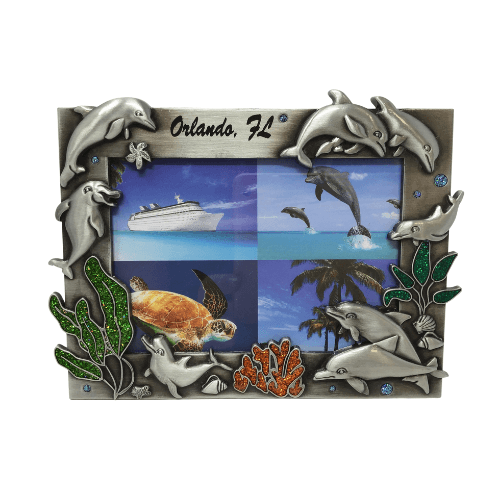 Orlando Florida Dolphins Glitter Photo Frame 4x6"