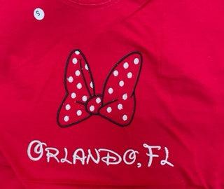 Orlando Red Bow Minnie Mouse T-shirt