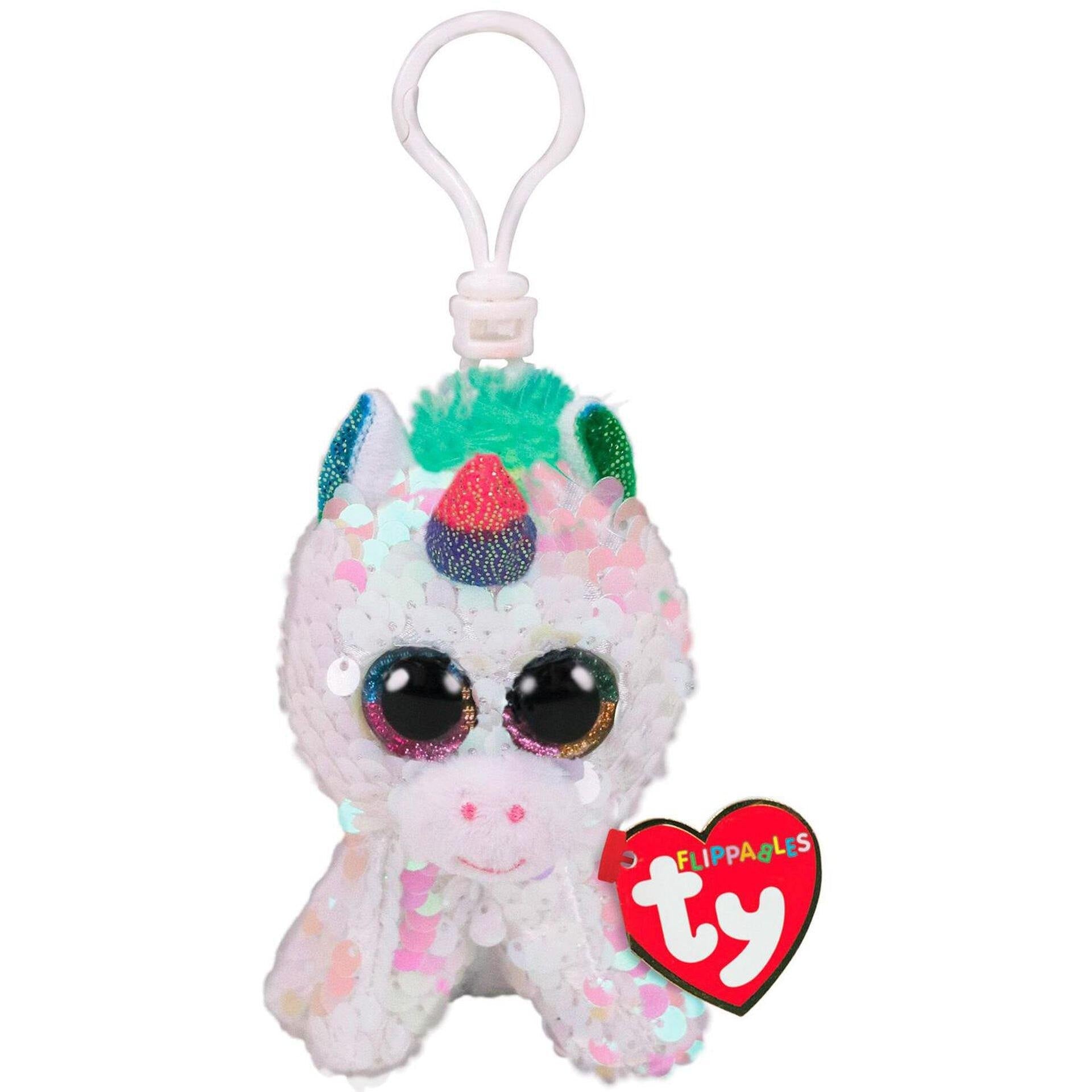 Pixy Sequin Plush Bag Clip 4"