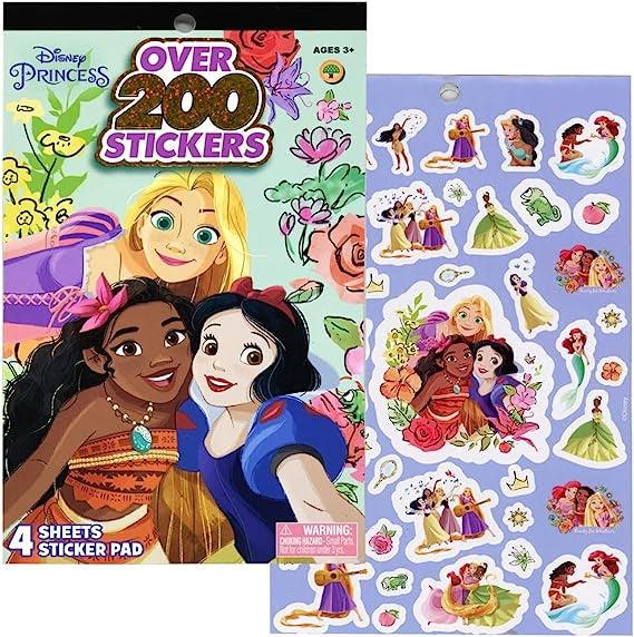 Princess 4 Sheet Foil Cover Sticker Pad, 200+ Stickers