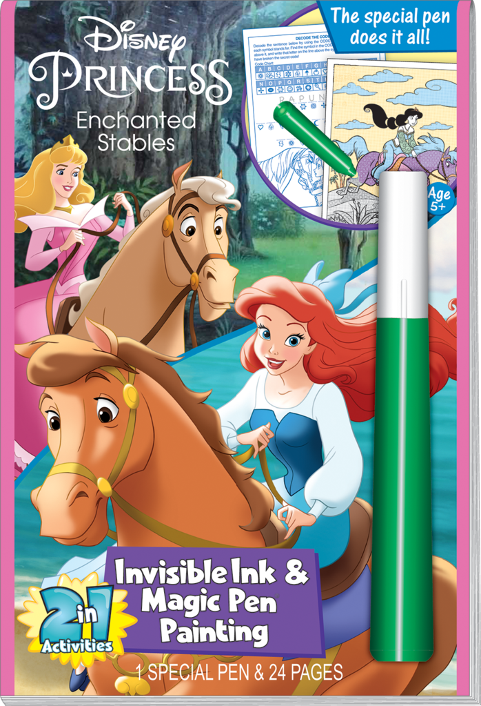 Princess Enchanted Stable Painting Book And Magic Pen