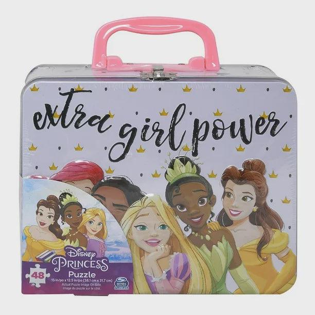 Princess Large Lunch Tin Box with 48pc puzzle inside