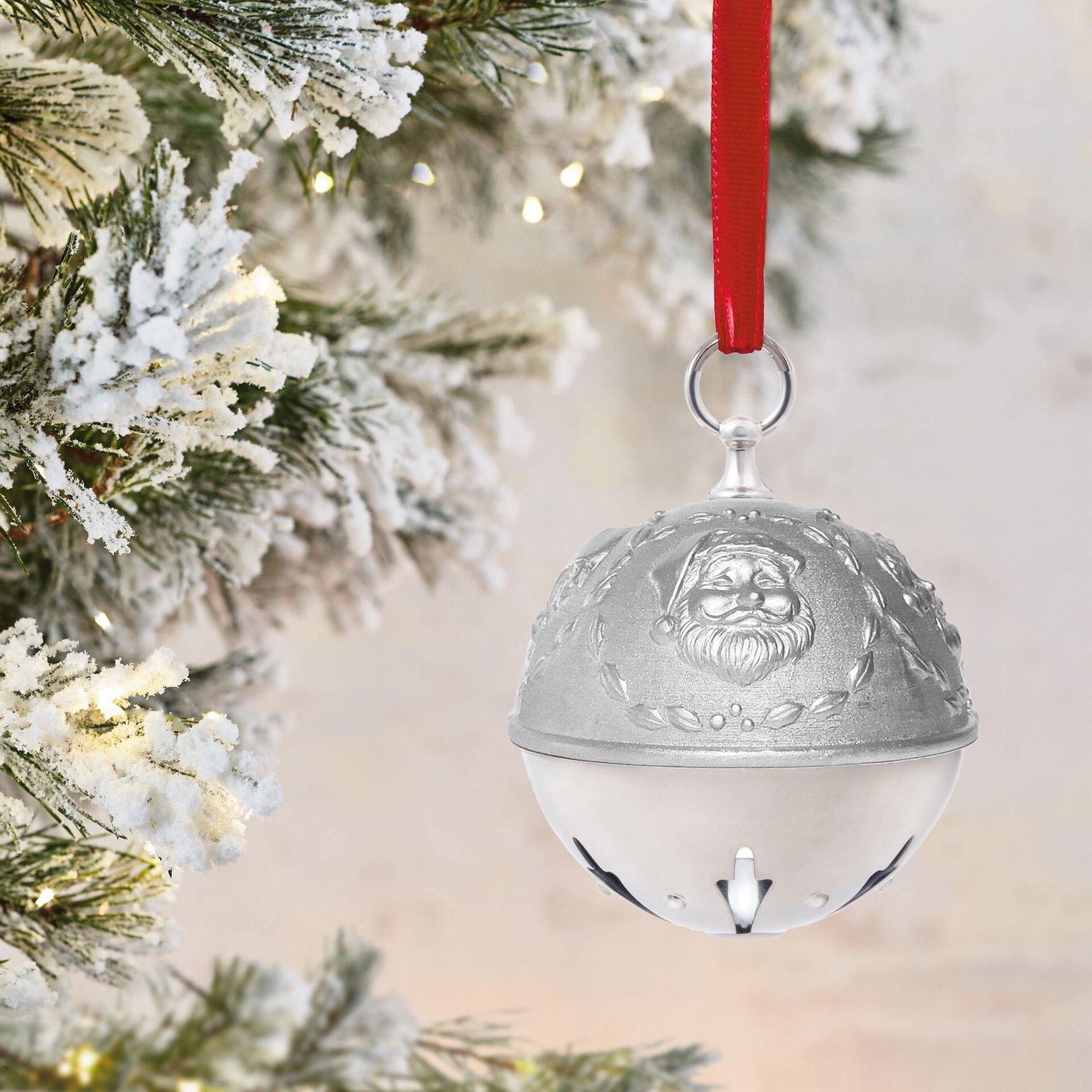 Ring in the Season Santa's Expressions Bell Metal Ornament