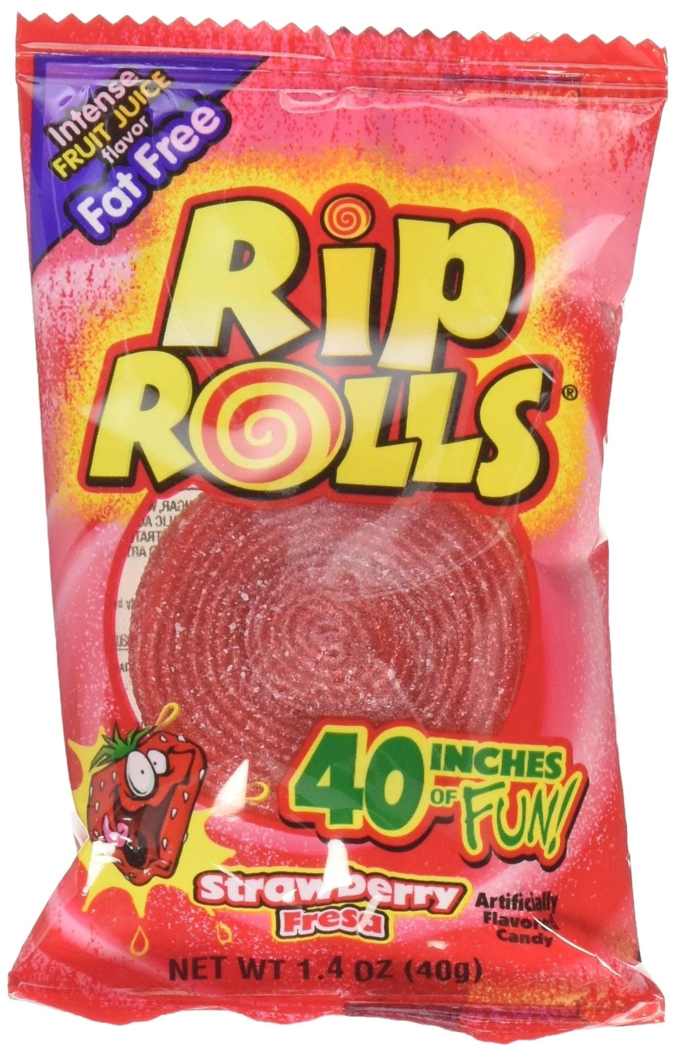 Rip Rolls Strawberry Candy