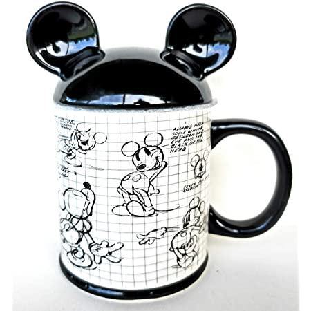 Sketch Book Disney Mickey Mouse Mug with Ear Top Cover Cup 17 oz