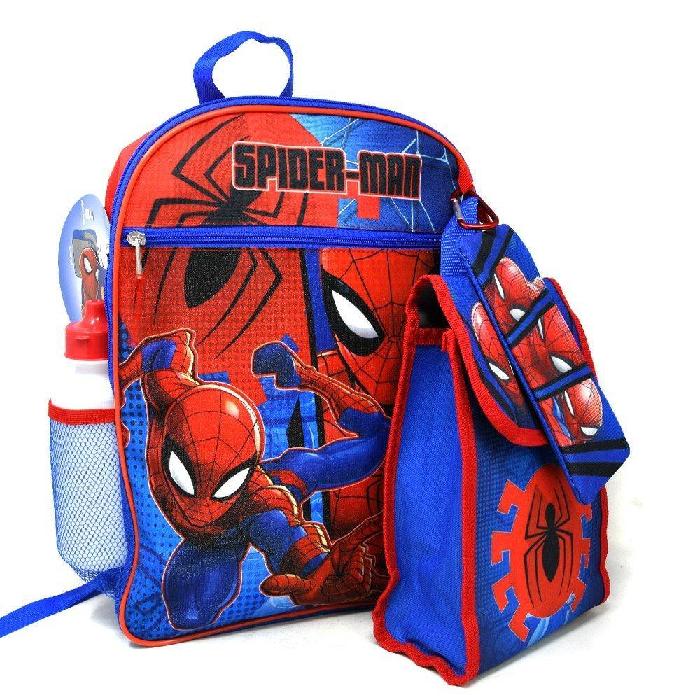 Spiderman 16" Backpack 5pc Set with Lunch Kit,