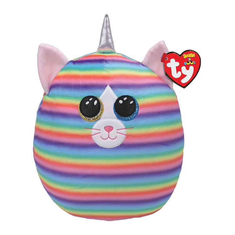 Squish-a-Boo Heather Pastel Striped Cat 10"