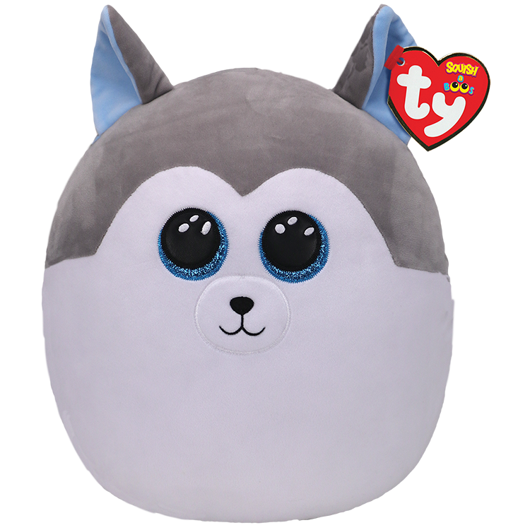 Squish-a-Boo Slush Gray and White Husky 14"