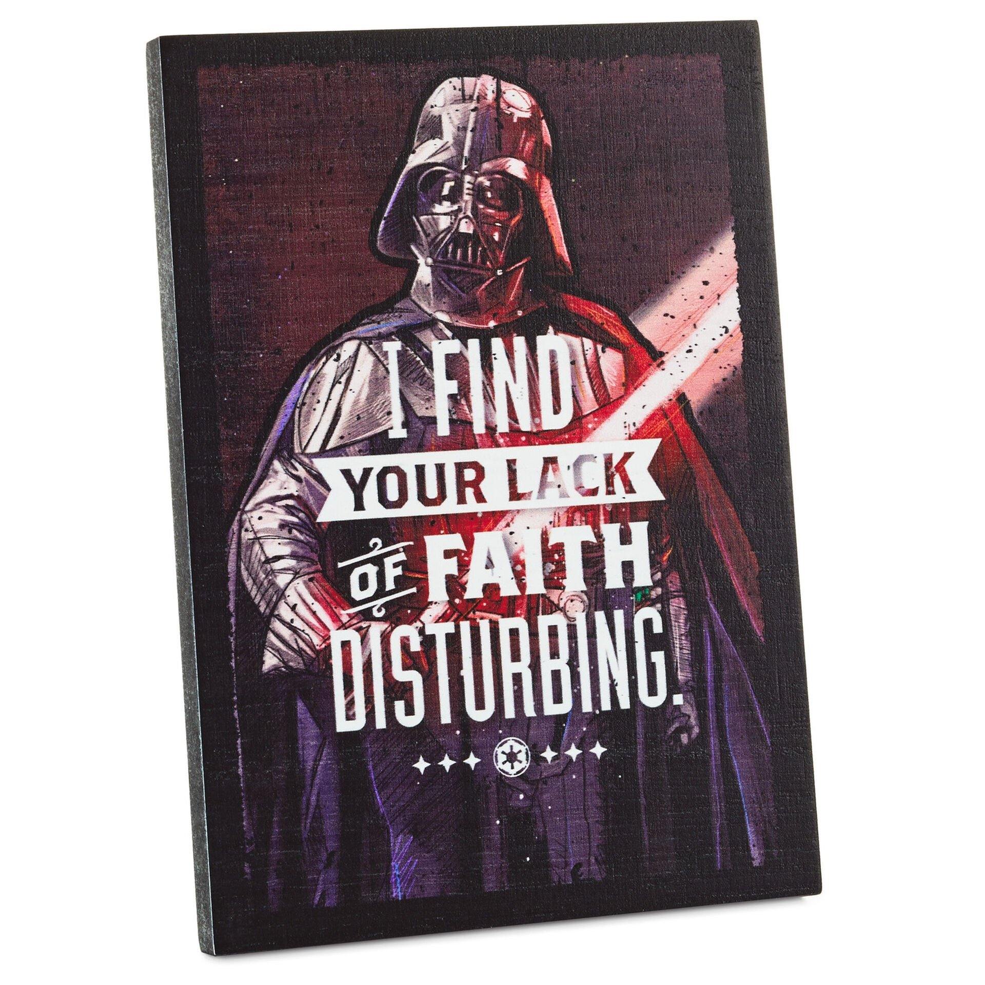 Star Wars™ Darth Vader™ Wood Quote Sign, 5X7