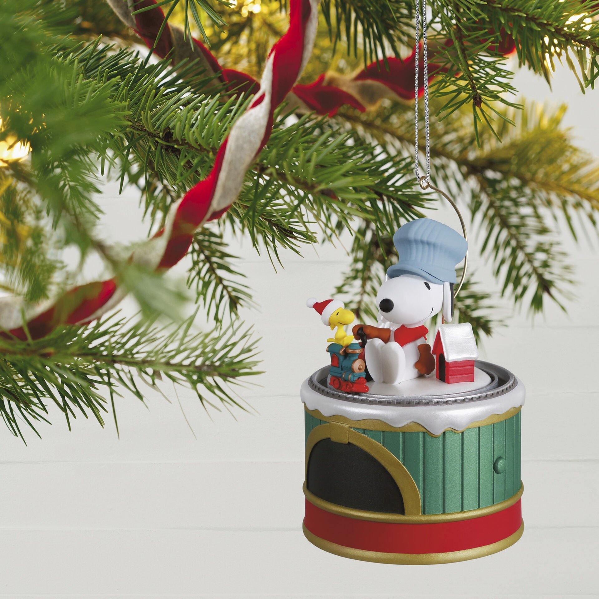 The Peanuts® Gang Snoopy's Toy Train Ornament With Sound and Motion