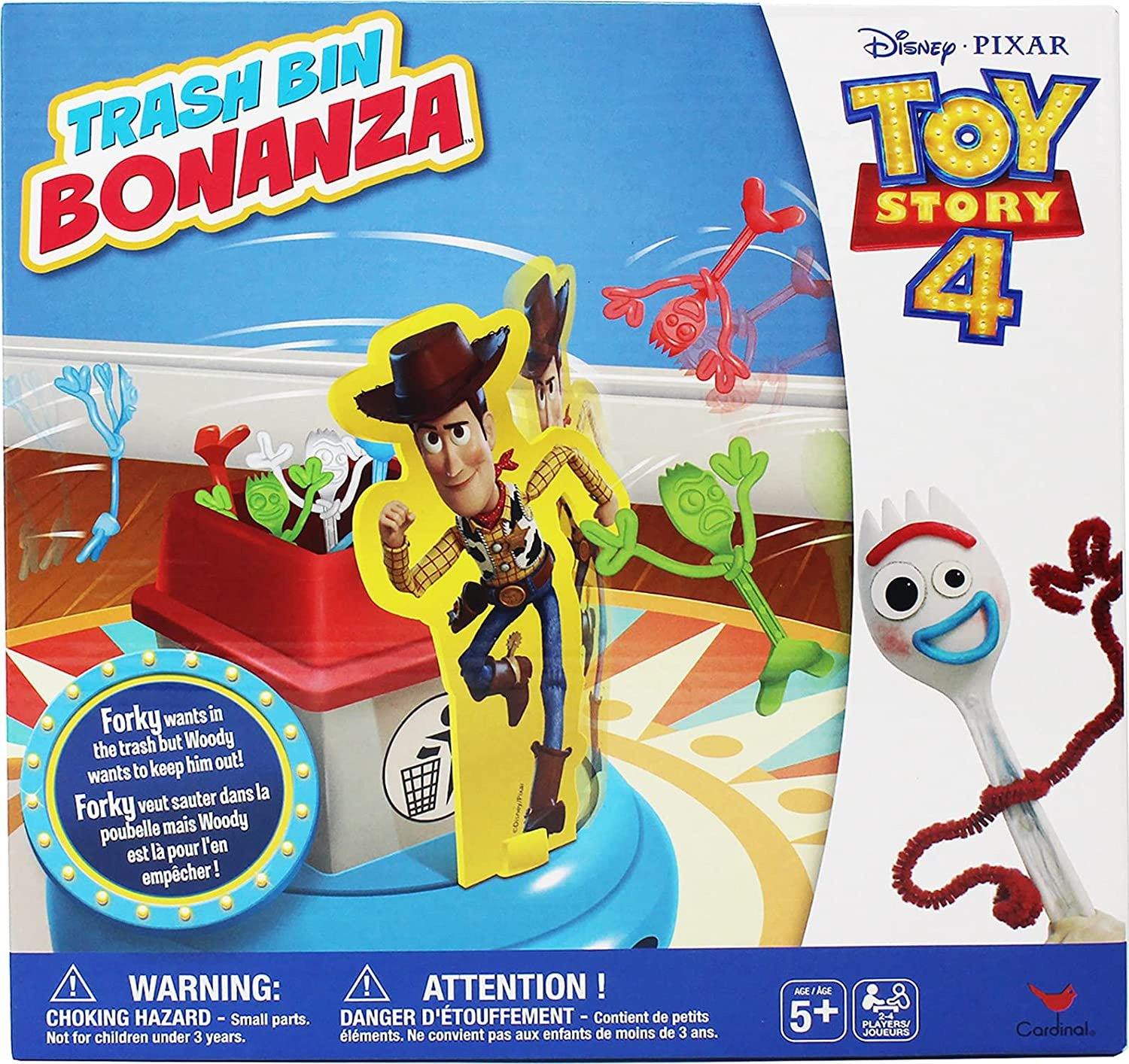 Toy Story 4 Trash Bin Bonanza Game with Woody and Forky
