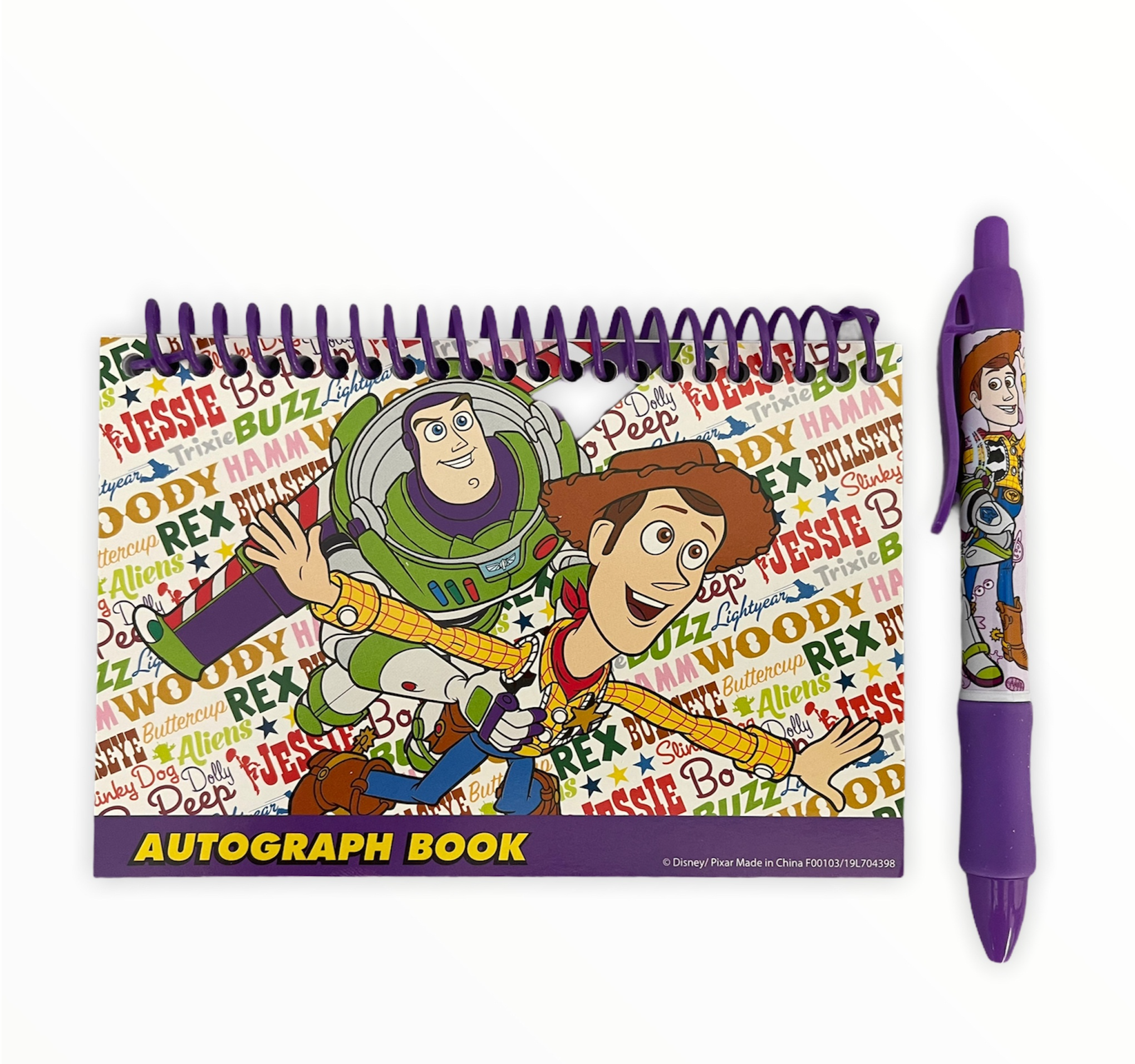 Toy Story Woody And Buzz Autograph Book With Pen