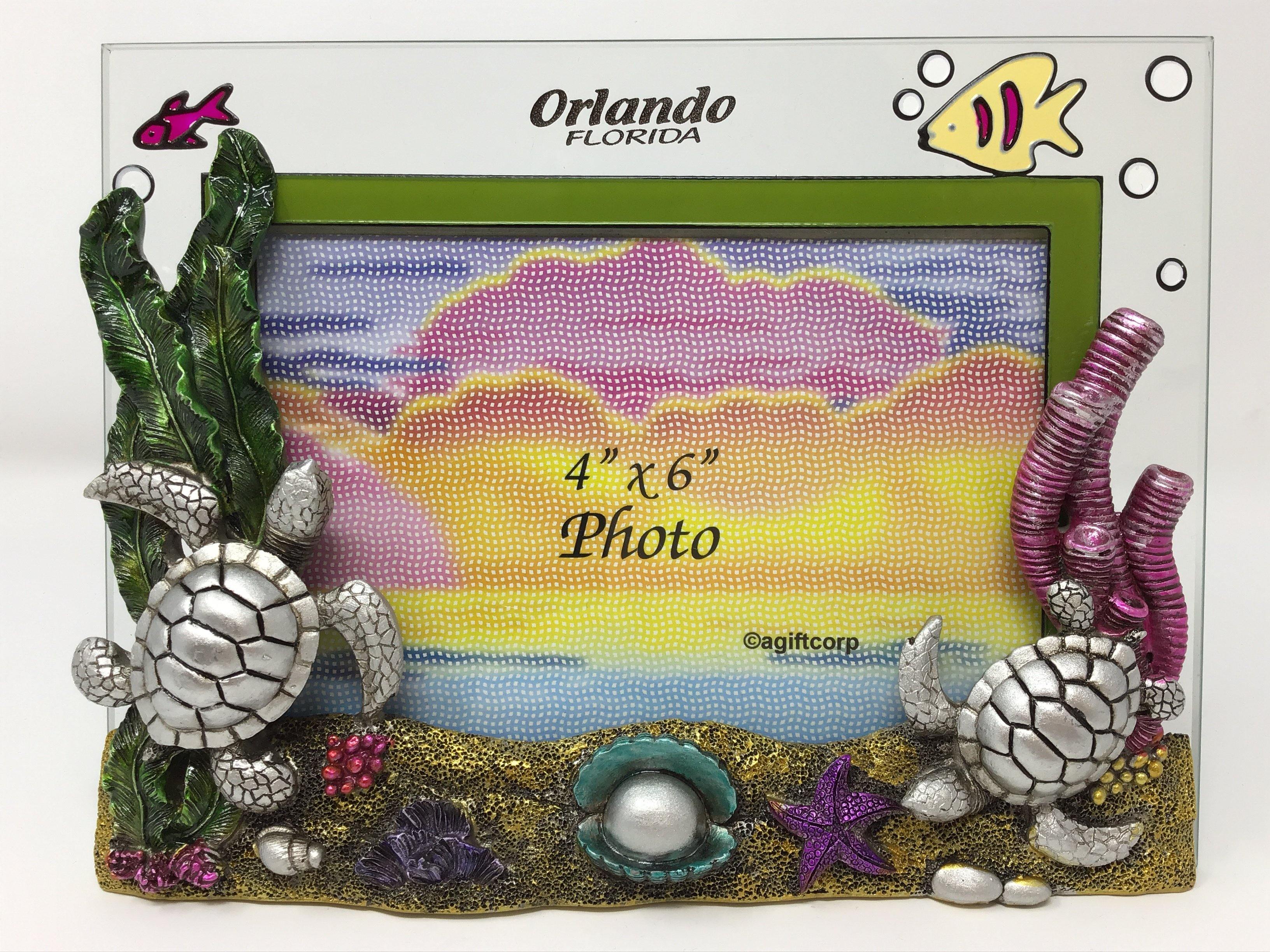 Turtles And Corals Photo Frame 4X6"