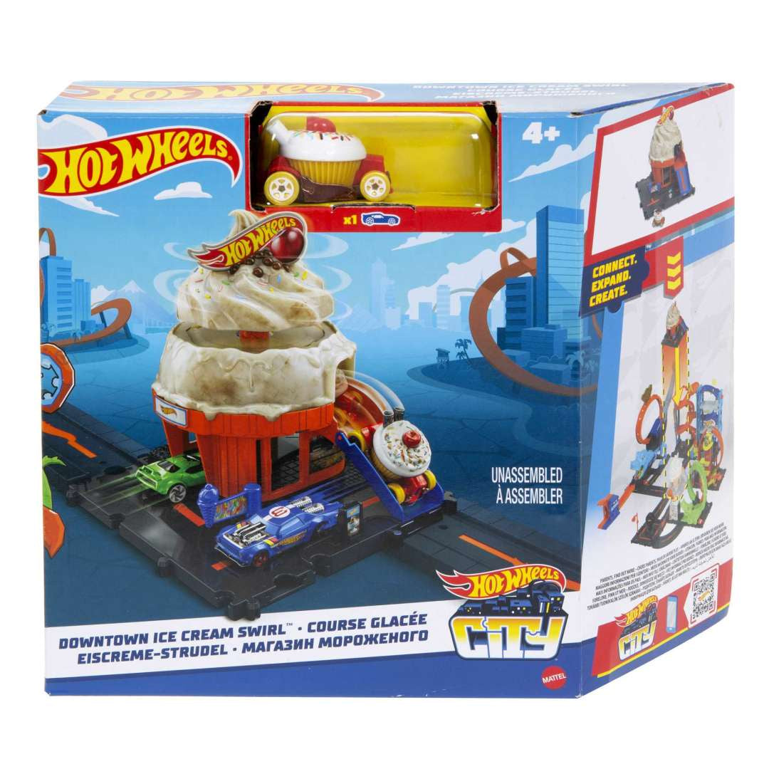 Hot Wheels City Track Set with 1 Hot Wheels Car