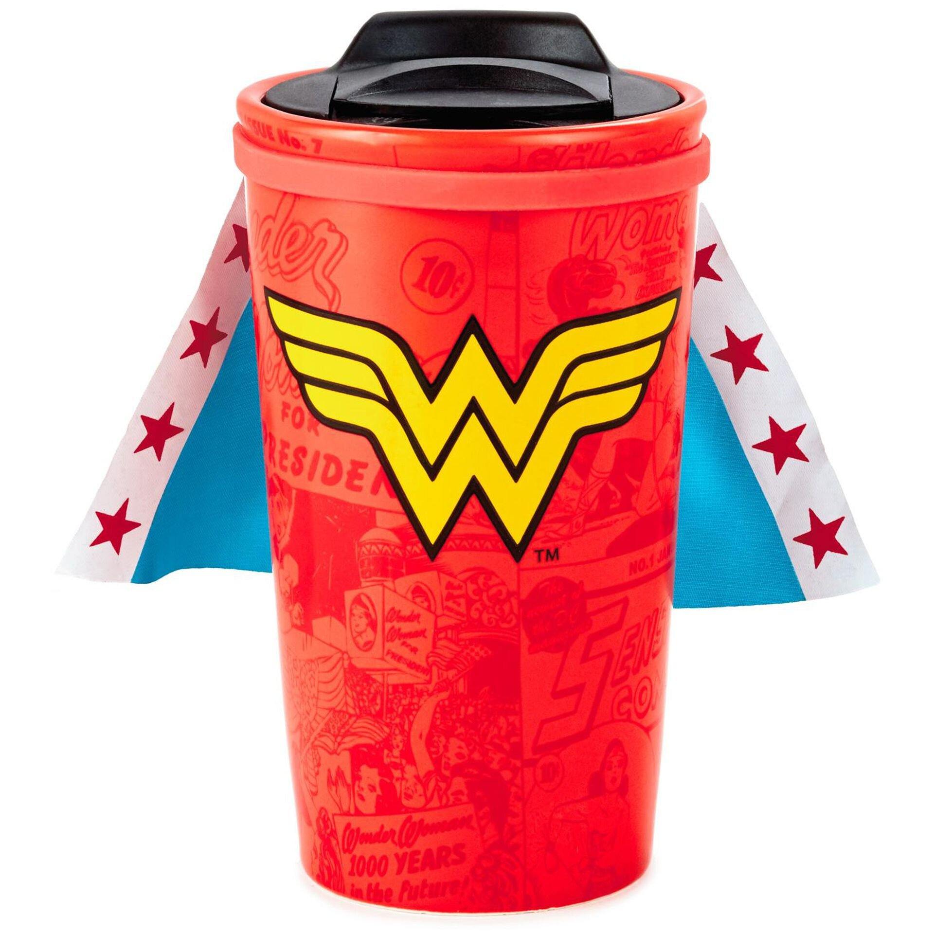 Wonder Woman™ Travel Mug With Removable Cape, 10 Oz.