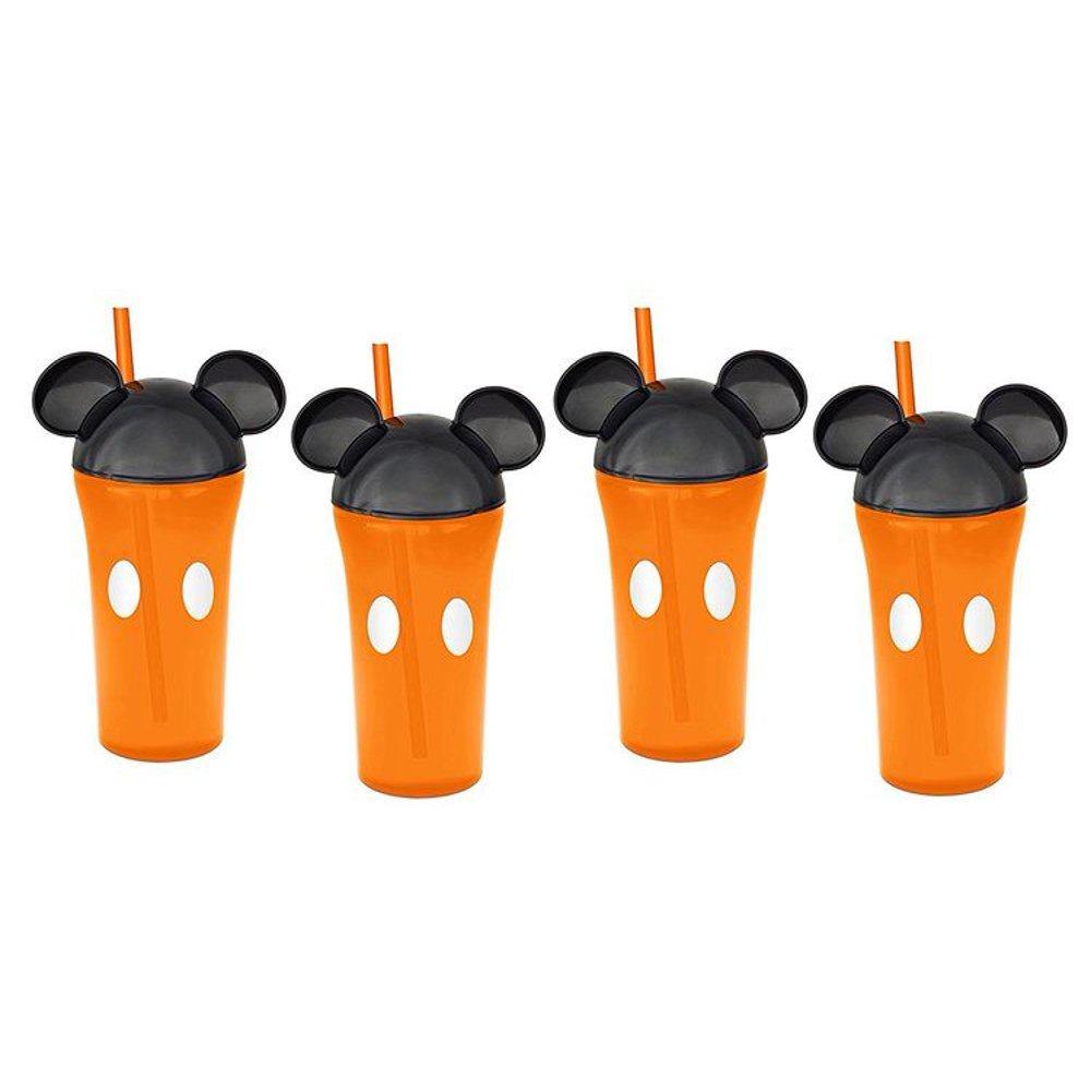 Zak Designs Zak Designs Disney Mickey Mouse Ears 13Oz Travel Tumblers With Straws Novelty Character Drinkware 4 Pack Online Exclusive