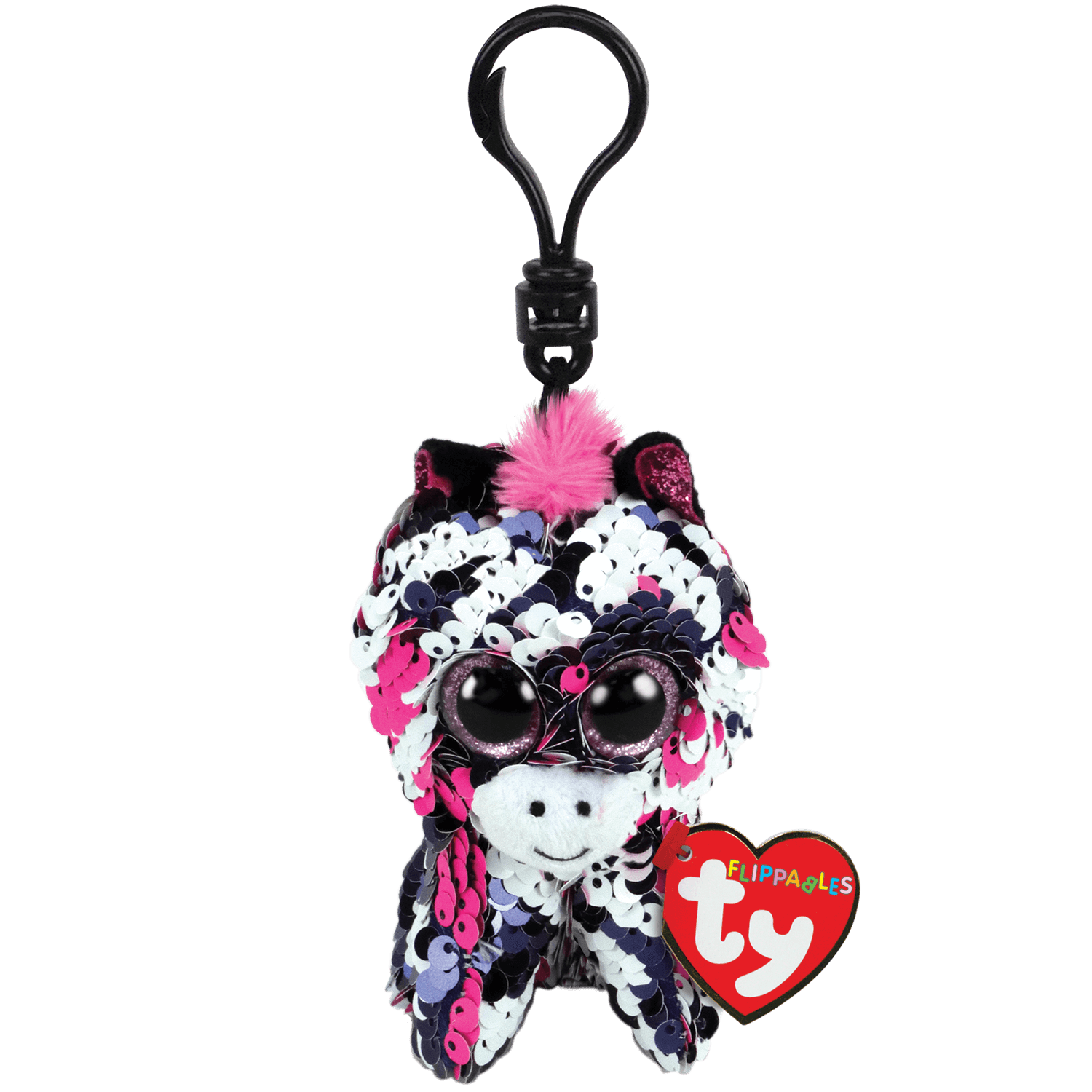 Zoey Sequin Plush Clip 4"