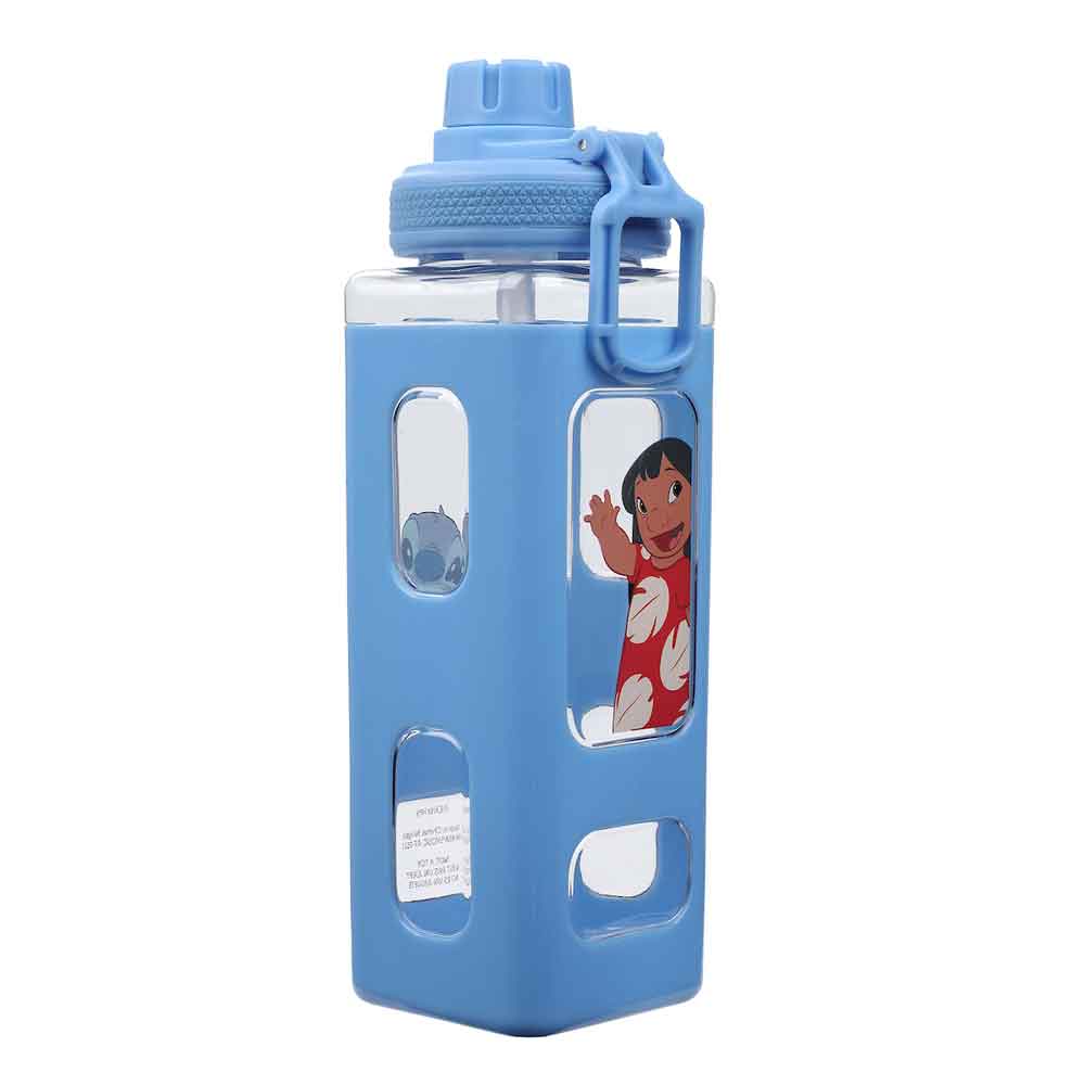 DISNEY LILO & STITCH 24 OZ. SQUARE SILICONE SLEEVE WATER BOTTLE