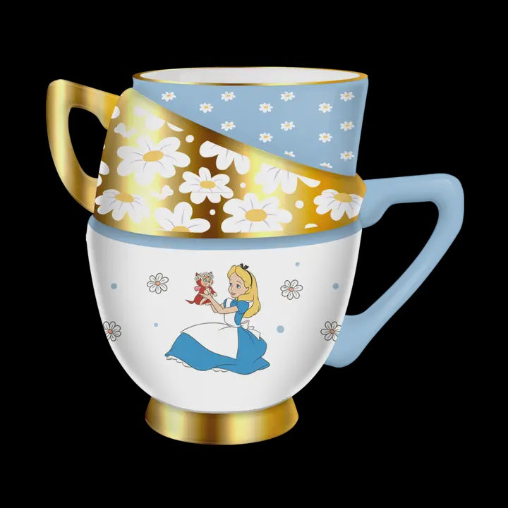 Alice’s Wildflower Dream: 3D Electroplate Wonderland Mug