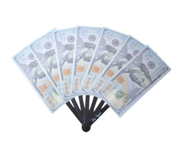 100 Dollar Bill Hand-Held Folding Fan