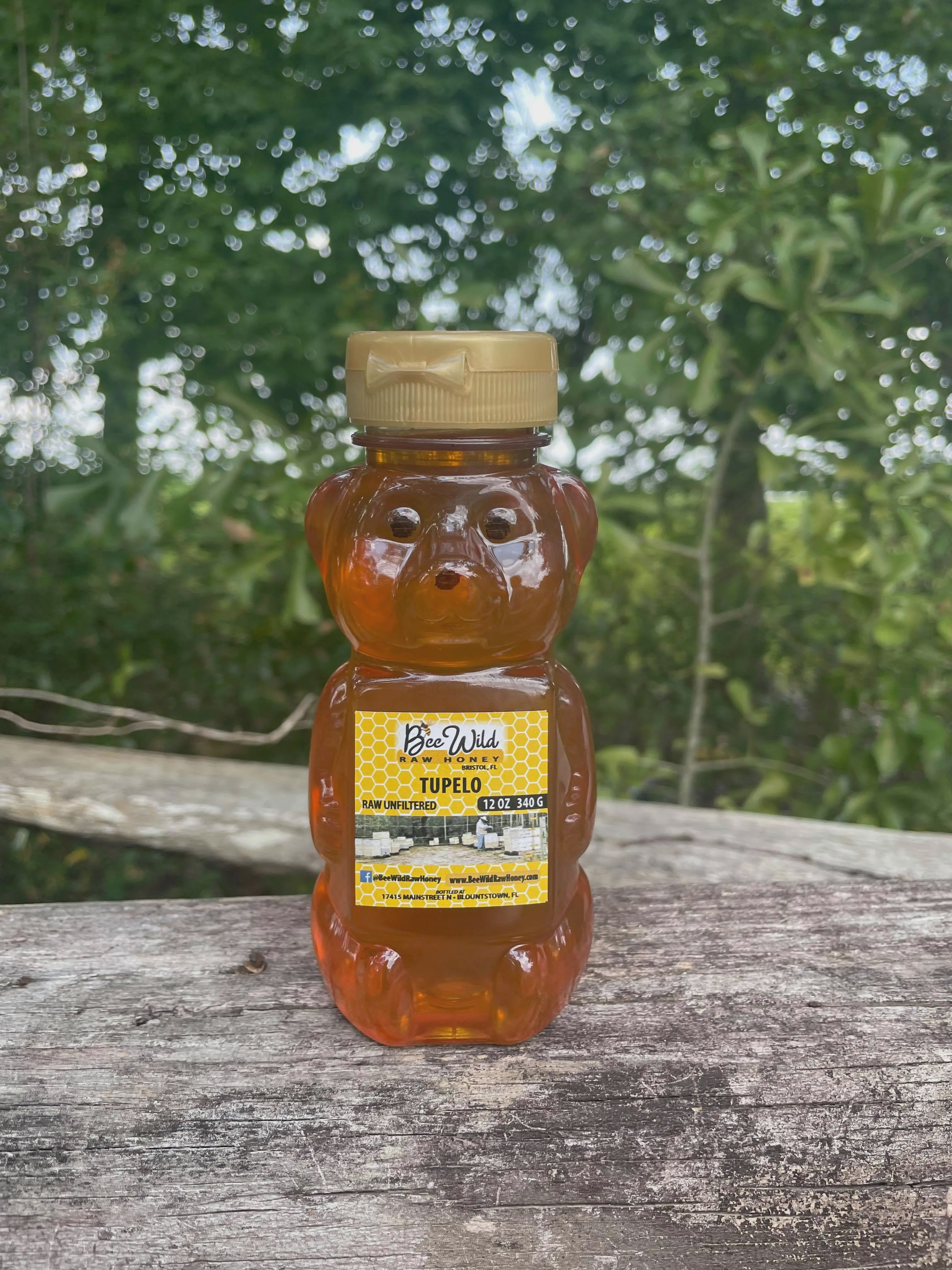 Bee Wild Raw Honey Bear Plastic Tupelo 12oz