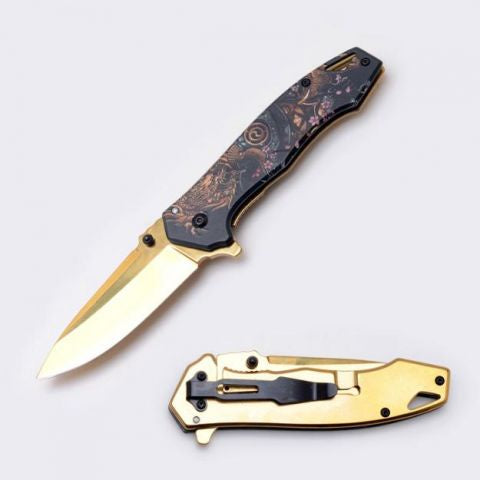 Snake Eye Tactical Ball Bearing Pivot Folding Knife 4.75"