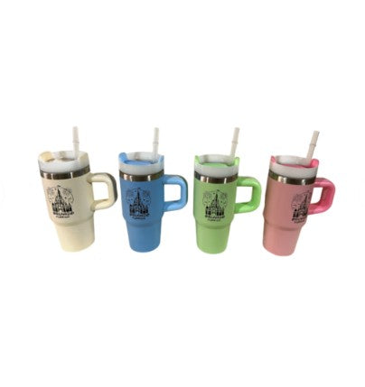 Castle Stainless Steel Insulated Tumbler 14oz w/ Straw Asst