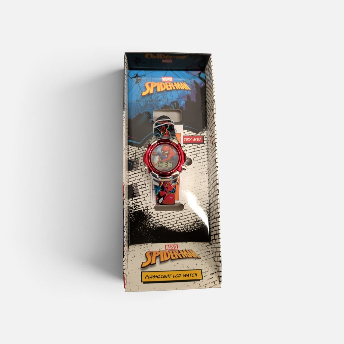 Marvel Spiderman Digital Watch W Printed Straps Cared