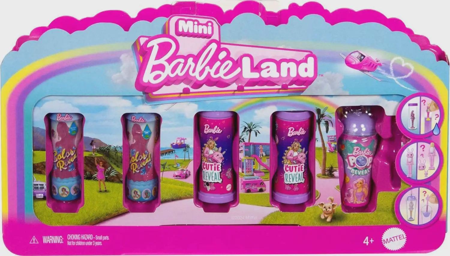 Mini BarbieLand Color Reveal,e 1.5-Inch Set of 5 Mystery Packs