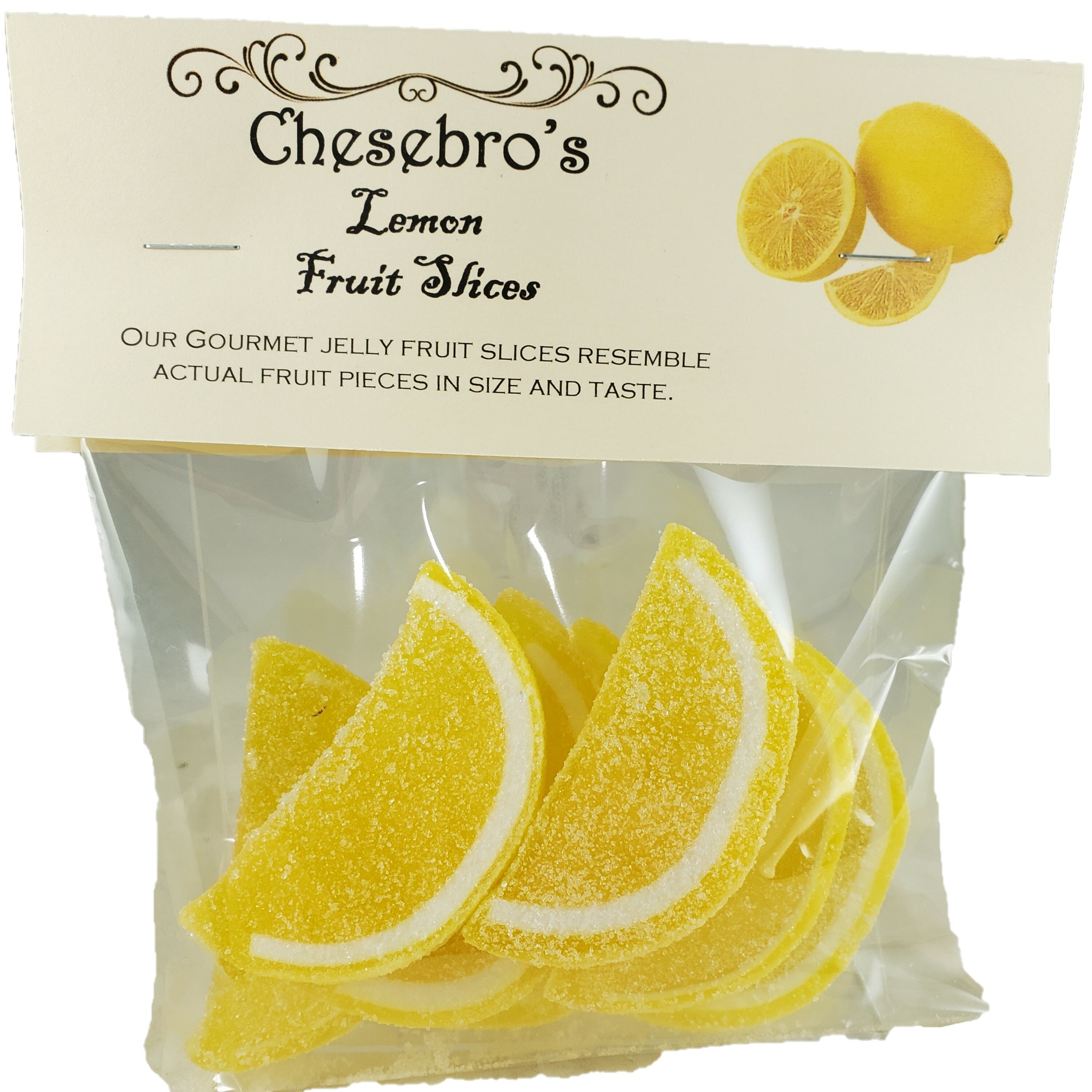 Gourmet Lemon Flavor Jelly Fruit Slices 4.0oz