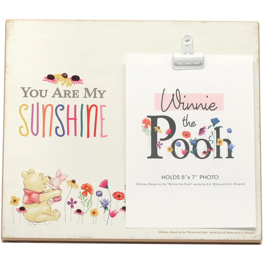 Disney Winnie The Pooh - "You Are My Sunshine" Wood Photo Clip Frame