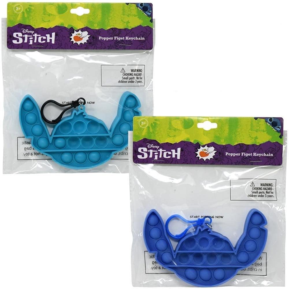 [2 PACK] Stich Shaped Fidget Toy, Silicone Squeeze Sensory Tools to Relieve Emotional Stress for Autism Kids Adults-Fidget Toys-for ADHD Anxiety & Stress Relief Keychain