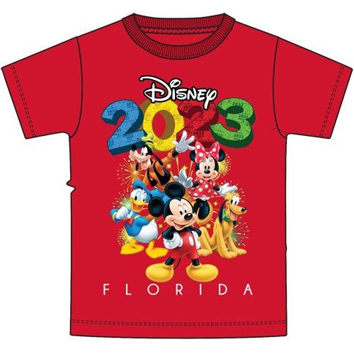 2023 Adult Mickey and Friends Unisex Tee, Red
