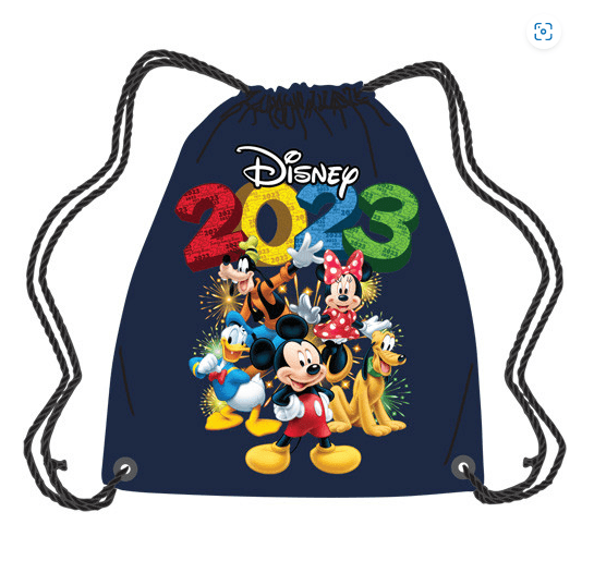 2023 Mickey And Friends Drawstring Tote Bag Navy