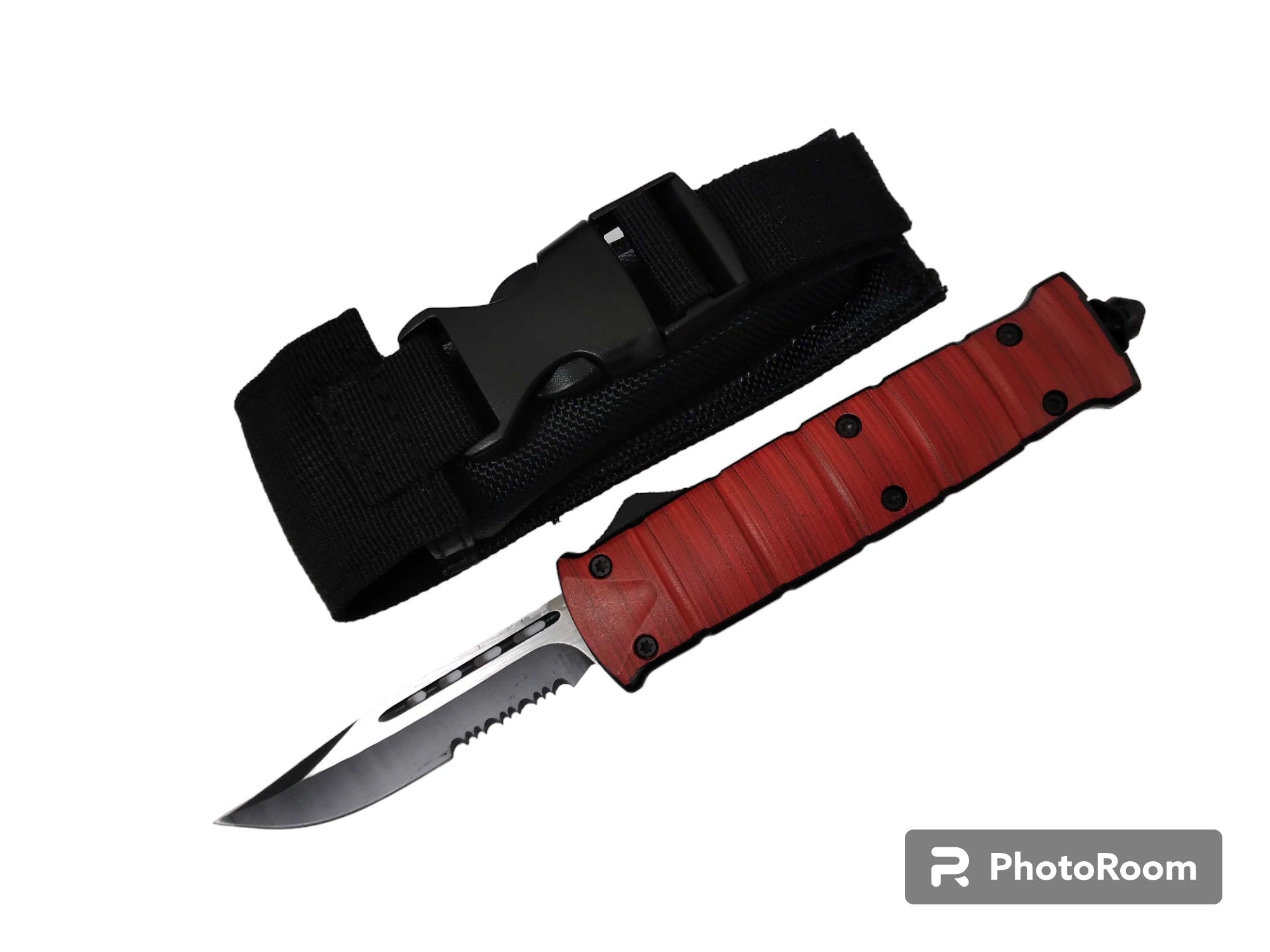 Red OTF Knife