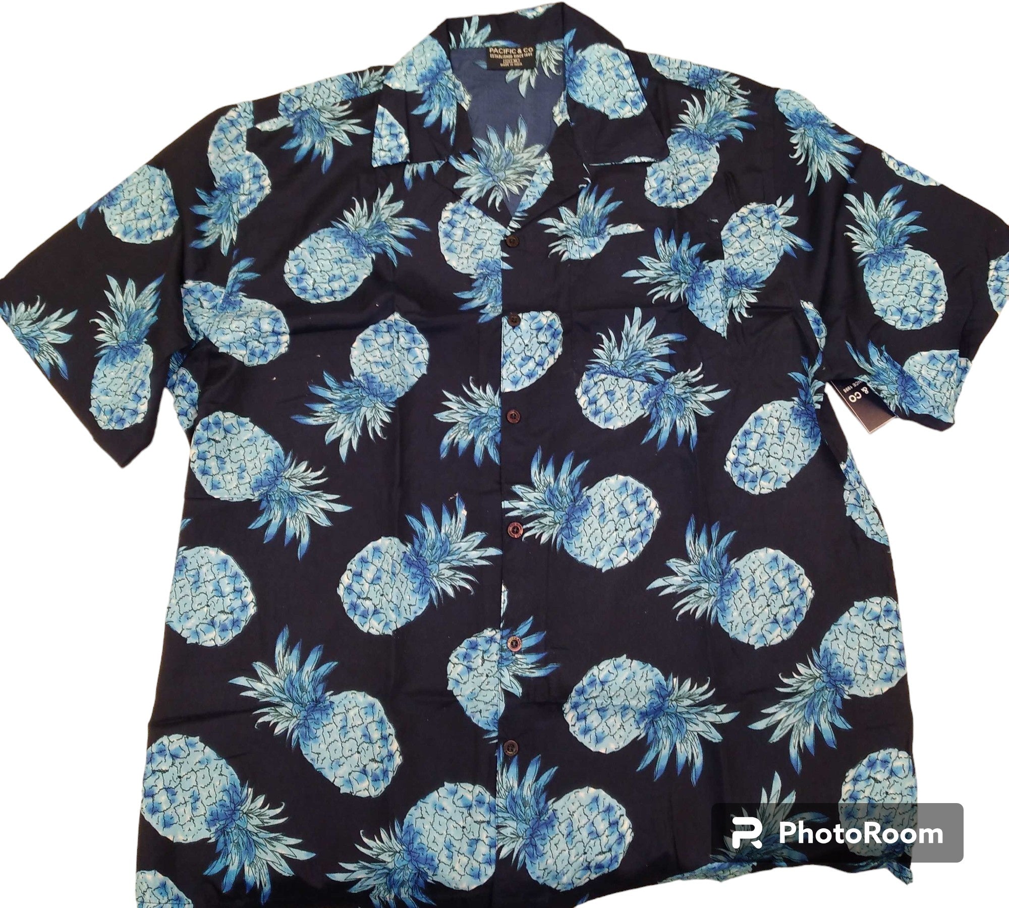 Blue Pineapples Men's Hawaiian Shirt