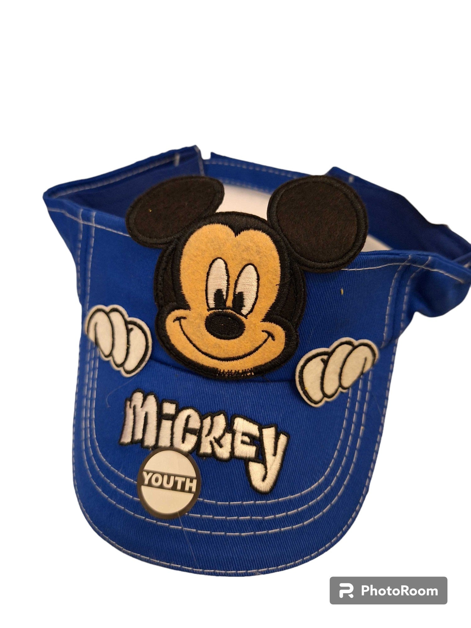 Blue Mickey Mouse Peeking Boys Sun Visor