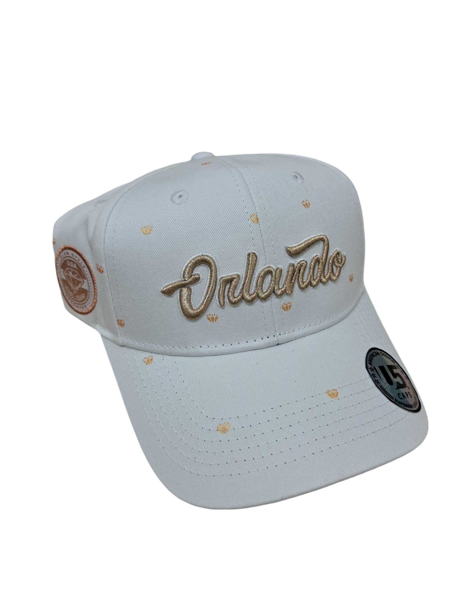 Orlando  Baseball 5 Panel Hat White